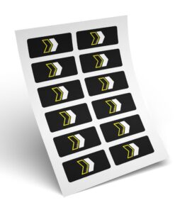 Custom printed rectangle sticker sheets with waterproof vinyl and easy-peel design