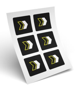 Custom printed square sticker sheets with waterproof vinyl and easy-peel design